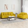 vidaXL Ensemble de canap&eacute;s 2 pcs avec coussins Jaune Velours