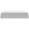 vidaXL Cadre de lit avec matelas avec matelas 2 pcs Gris clair Velours