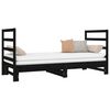 vidaXL Lit coulissant sans matelas noir 2x(90x190) cm
