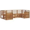 vidaXL Ensemble de canap&eacute;s d'ext&eacute;rieur 6 pc Naturel