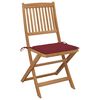 vidaXL Chaises pliables de jardin lot de 8 avec coussins Bois d'acacia