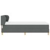 vidaXL Lit &agrave; ressorts avec matelas Gris fonc&eacute; 80 x 200 cm tissu