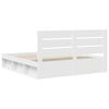vidaXL Cadre de lit Blanc 200 x 200 cm Bois de pin massif