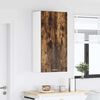 vidaXL Armoire suspendue Ch&ecirc;ne fum&eacute; et Blanc 50 x 31 x 100 cm