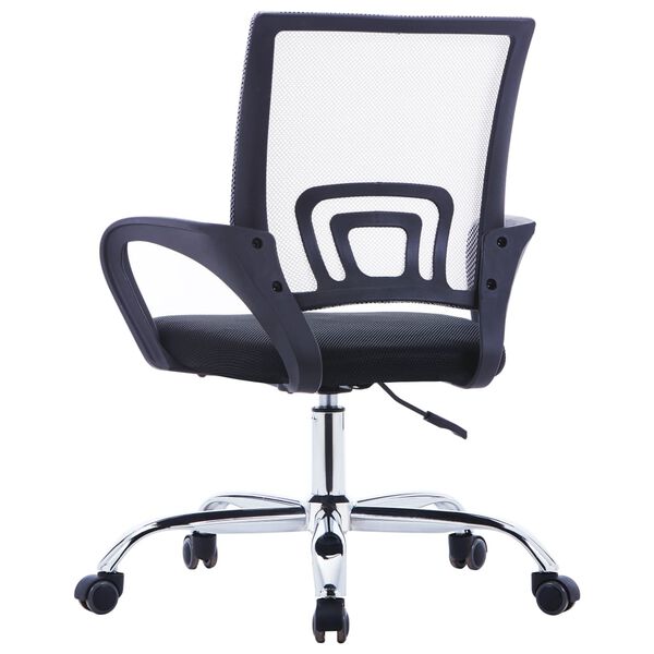 vidaXL Chaise de bureau avec dossier en maille Gris Tissu