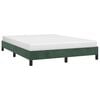 vidaXL Cadre de lit sans matelas vert fonc&eacute; 140x200 cm velours
