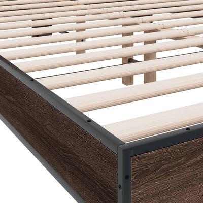 vidaXL Cadre de lit sans matelas chêne marron 140x200 cm