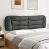 vidaXL Coussin de t&ecirc;te de lit Hvar gris fonc&eacute; 180 cm tissu