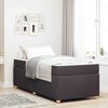 vidaXL Cadre de lit avec matelas Marron fonc&eacute; 90 x 190 cm tissu