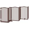 vidaXL Barri&egrave;re pour chiens avec porte 6 panneaux bois de peuplier