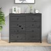 vidaXL Armoire lat&eacute;rale Gris 100x40x90 cm Bois de pin massif
