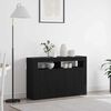 vidaXL Buffet Chêne noir 116 x 30 x 75 cm Bois d'ingénierie
