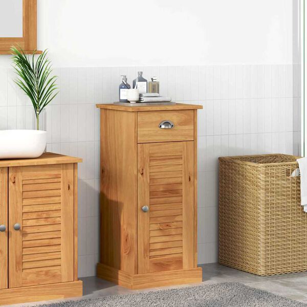 vidaXL Armoire de salle de bain avec tiroir VIGO Marron et Marron Miel