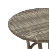 vidaXL Ensemble de bistro 3 pcs avec coussins gris r&eacute;sine tress&eacute;e