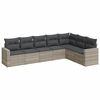 vidaXL Salon de jardin avec coussins 7 pcs gris clair r&eacute;sine tress&eacute;e