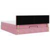vidaXL Lit ottoman avec matelas et LED Rose 180x200 cm velours