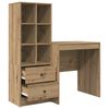 vidaXL Bureau avec tiroir 2 pcs Ch&ecirc;ne artisanal
