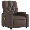 vidaXL Fauteuil de massage inclinable électrique marron similicuir