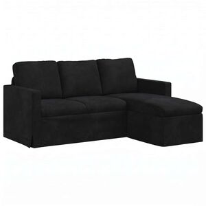 vidaXL Canap&eacute; Noir 178 x 134 x 80 cm Velours