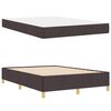 vidaXL Cadre de lit avec matelas Marron fonc&eacute; 140 x 200 cm tissu