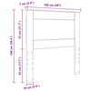 vidaXL T&ecirc;te de lit Ch&ecirc;ne Sonoma 100 cm Bois d'ing&eacute;nierie