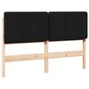 vidaXL T&ecirc;te de lit capitonn&eacute;e Marron et Noir 135 cm Pin massif