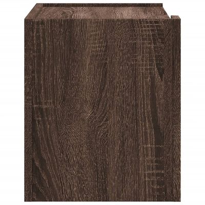 vidaXL Table de chevet murale chêne marron 45x30x35 cm