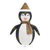vidaXL D&eacute;coration de No&euml;l pingouin &agrave; LED Tissu de luxe 60 cm