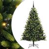 vidaXL Arbre de No&euml;l artificiel en silicone flexible 300 LEDs Vert