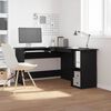 vidaXL Bureau d'angle Ch&ecirc;ne noir 120 x 140 x 75 cm Bois d'ing&eacute;nierie
