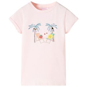 T-shirt pour enfants rose p&acirc;le 92