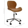 vidaXL Chaise pivotante de salle &agrave; manger Marron Velours