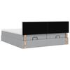VidaXL Cadre de lit ottoman et matelas gris clair 200x200cm tissu
