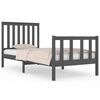 vidaXL Cadre de lit sans matelas gris bois massif