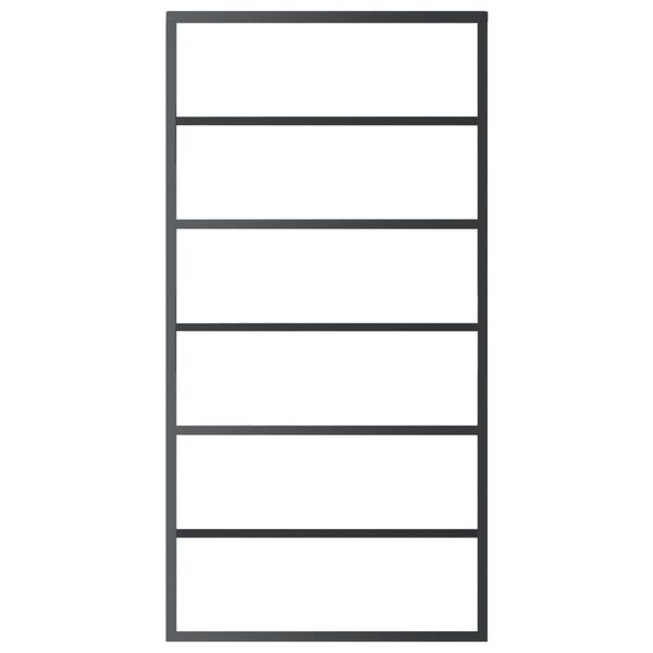 vidaXL Porte coulissante et quincaillerie Verre et Aluminium 102x205cm