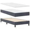 vidaXL Lit &agrave; ressort LED avec matelas Gris fonc&eacute; 90 x 200 cm Velours