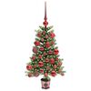vidaXL Sapin de No&euml;l avec 150 LED avec support Vert 65 cm PE