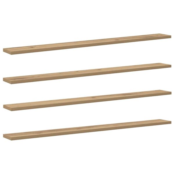 vidaXL &Eacute;tag&egrave;re &agrave; livres 4 pcs Marron 100 x 10 x 1,5 cm