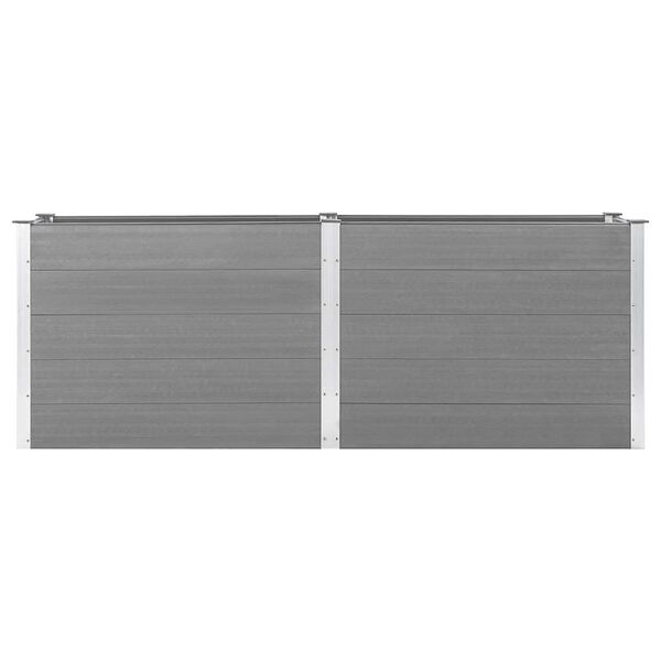 vidaXL Lit sur&eacute;lev&eacute; de jardin 250x50x91 cm WPC Gris