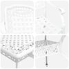 vidaXL Ensemble de salle &agrave; manger pour jardin 5 pcs Blanc Aluminium
