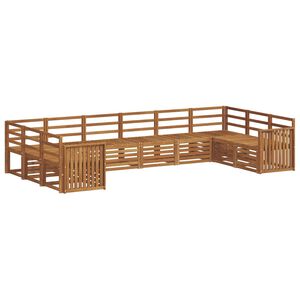 vidaXL Ensemble de canap&eacute;s d'ext&eacute;rieur 10 pcs Naturel