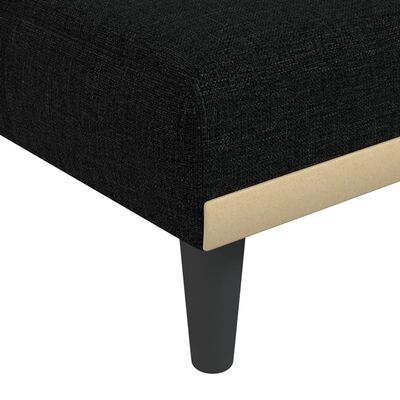 vidaXL Canapé-lit en forme de L noir 275x140x70 cm tissu