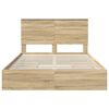 vidaXL Lit de Rangement Ch&ecirc;ne Sonoma 140 x 190 cm Bois d'ing&eacute;nierie