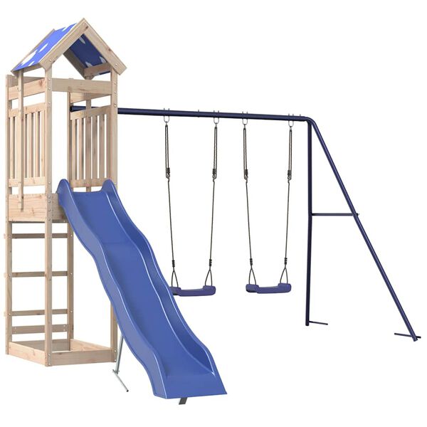 vidaXL Aire de jeux d'ext&eacute;rieur bois de pin massif