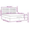 vidaXL Cadre de lit ottoman avec matelas rose 160x200 cm velours