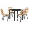 vidaXL Ensemble de salle &agrave; manger pour jardin 5 pcs Marron