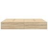vidaXL Cadre de lit Ch&ecirc;ne sonoma 150 x 200 cm Bois d'ing&eacute;nierie