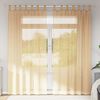 vidaXL Rideaux en voile avec passe-tringles 2 pcs sable