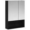 vidaXL Armoire Miroir de Salle de Bain Ch&ecirc;ne noir 50 x 14,5 x 70 cm