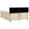 vidaXL Sommier &agrave; lattes de lit avec matelas Cr&egrave;me 200x200 cm Tissu